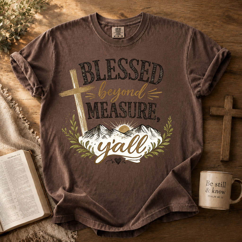 Blessed Beyond Measure Y'all, Faith, Jesus, Comfort Colors Tshirt