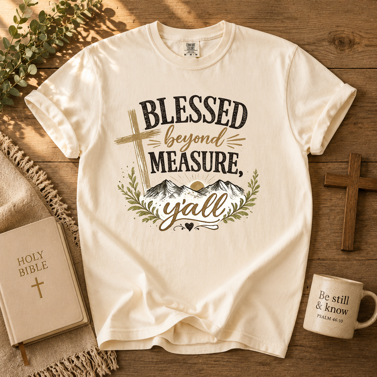 Blessed Beyond Measure Y'all, Faith, Jesus, Comfort Colors Tshirt