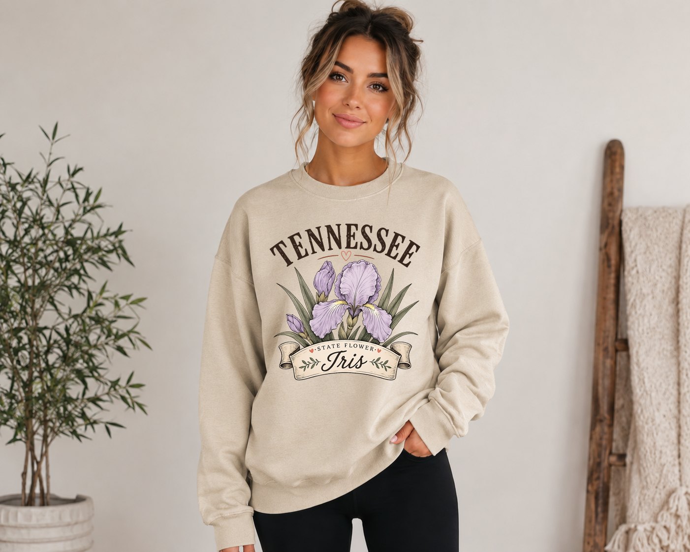 50 States State Flower Sweatshirt | Vintage Floral State Crewneck | Choose Your State | Gildan Sweatshirt