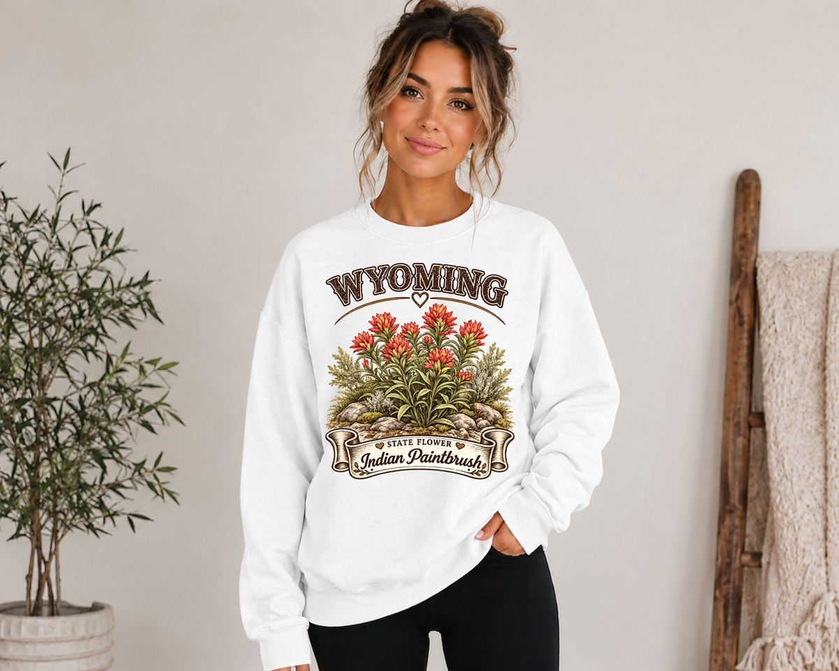 50 States State Flower Sweatshirt | Vintage Floral State Crewneck | Choose Your State | Gildan Sweatshirt
