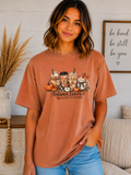 Autumn Leaves & Coffee Please Comfort Colors T-Shirt | Cute Fall Coffee Graphic Tee | Pumpkin Spice Autumn Shirt