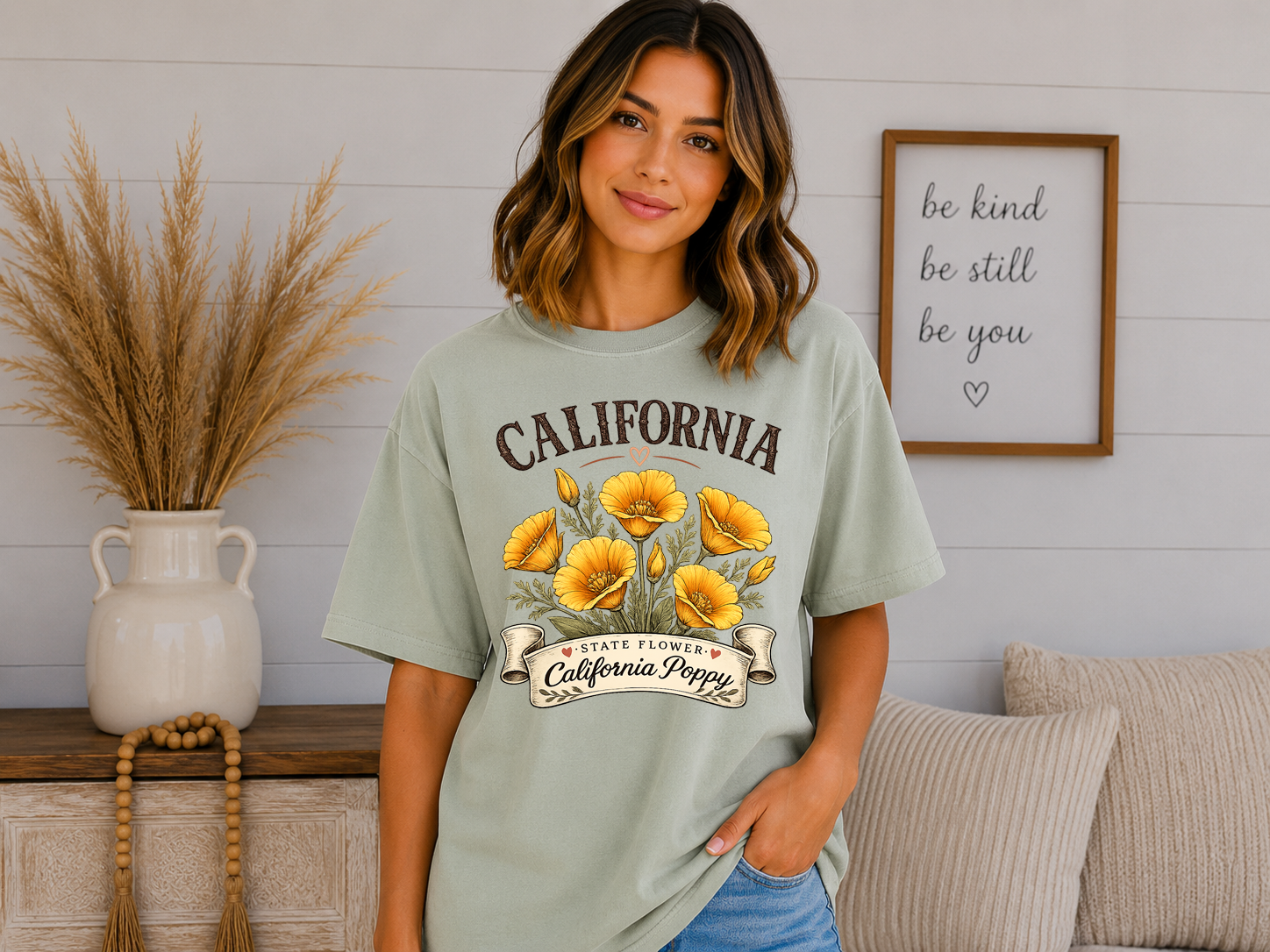 Comfort Colors State Flower T-Shirt | Choose From All 50 States | Vintage Floral Botanical Tee