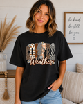 Coffee Weather Comfort Colors T-Shirt | Cute Fall Coffee Graphic Tee | Leopard & Checkered Autumn Shirt