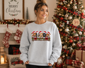 Christmas Cow Gildan Sweatshirt – Festive Farm Cow Crewneck, Santa Hat Cow Christmas Sweatshirt, Rustic Holiday Graphic Sweatshirt