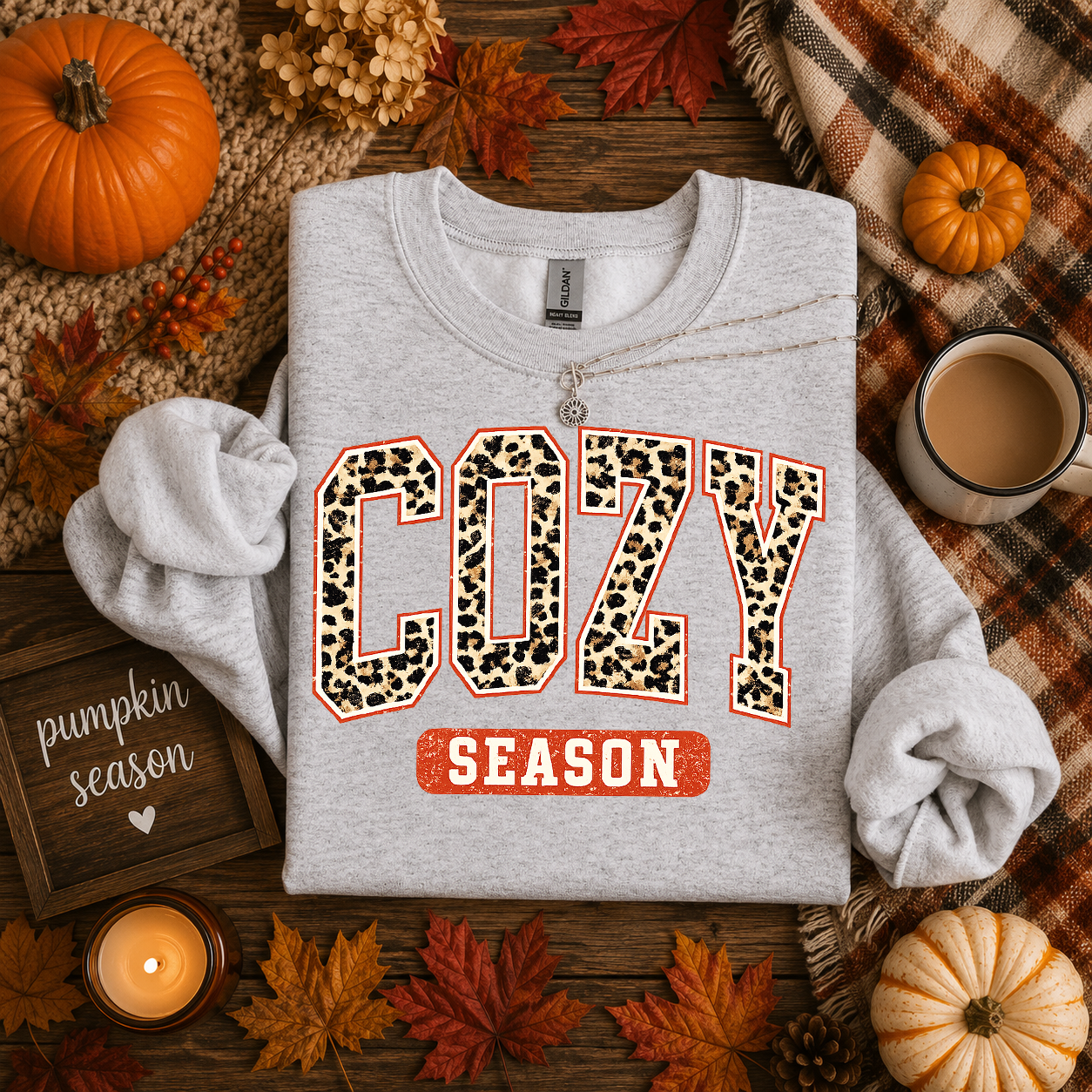 Cozy Season, Fall, Chilly, Snuggle, Gildan Sweatshirt