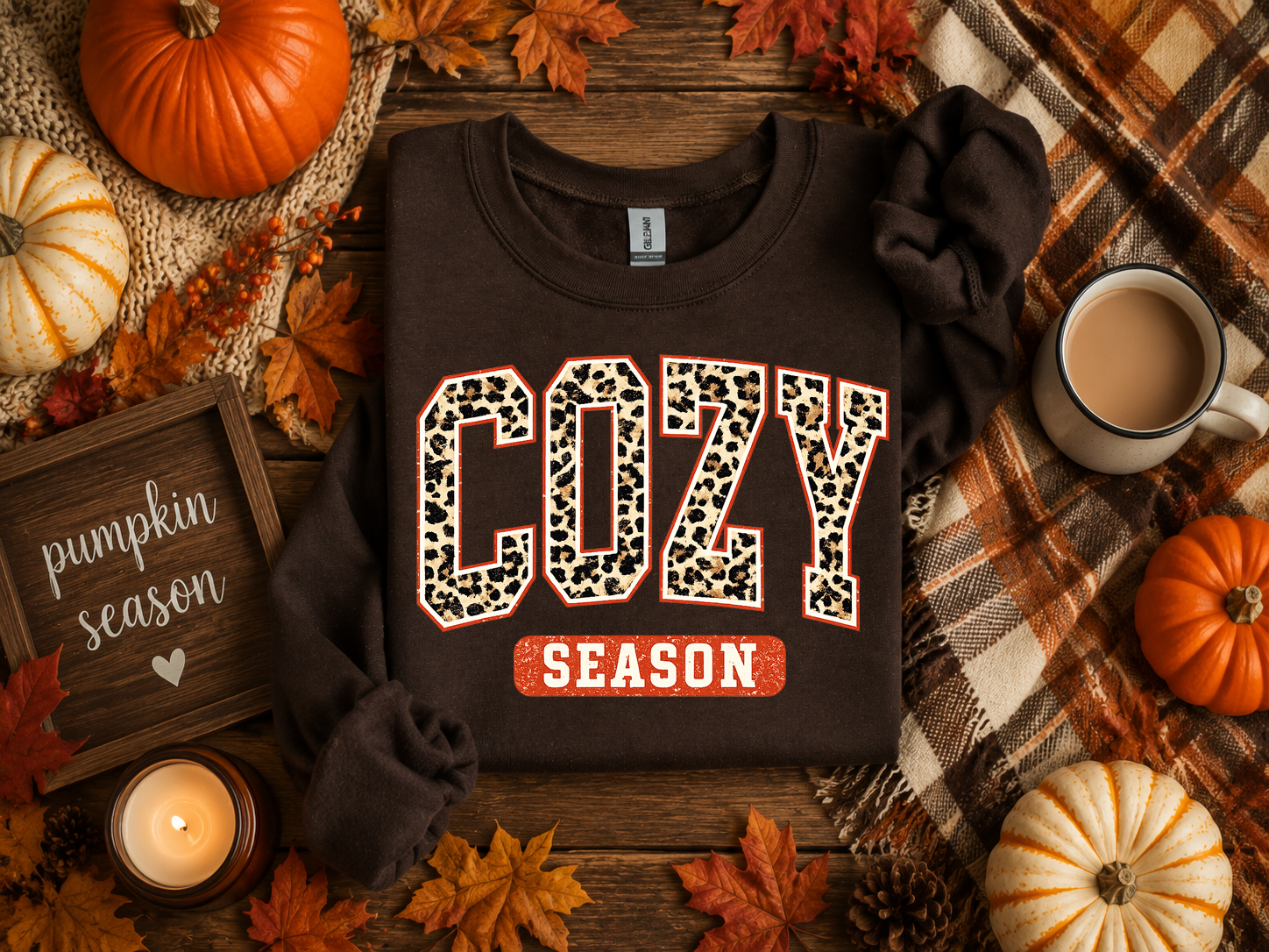 Cozy Season, Fall, Chilly, Snuggle, Gildan Sweatshirt