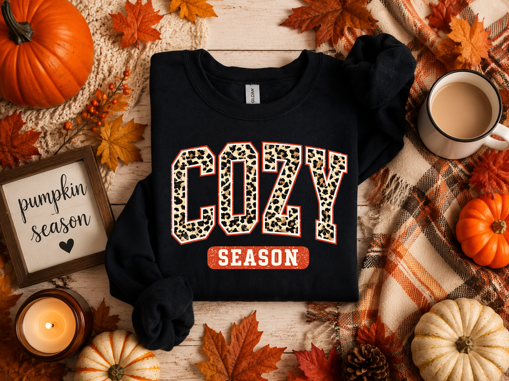 Cozy Season, Fall, Chilly, Snuggle, Gildan Sweatshirt