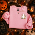 Ghost and Flowers, Ghost, Halloween, Gildan Sweatshirt