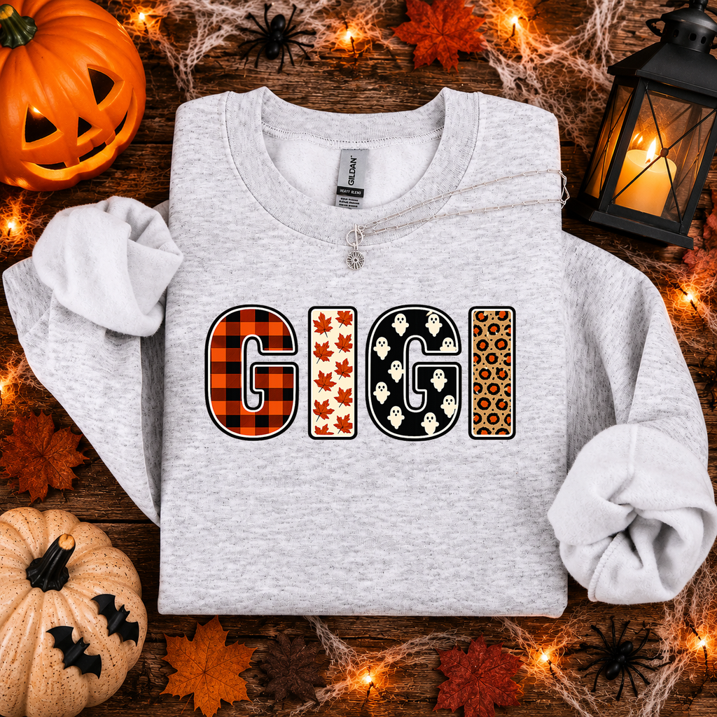 Gigi, Mimi, Aunt, Grandma, Nana, Halloween, Fall, Cute, Gildan Sweatshirt