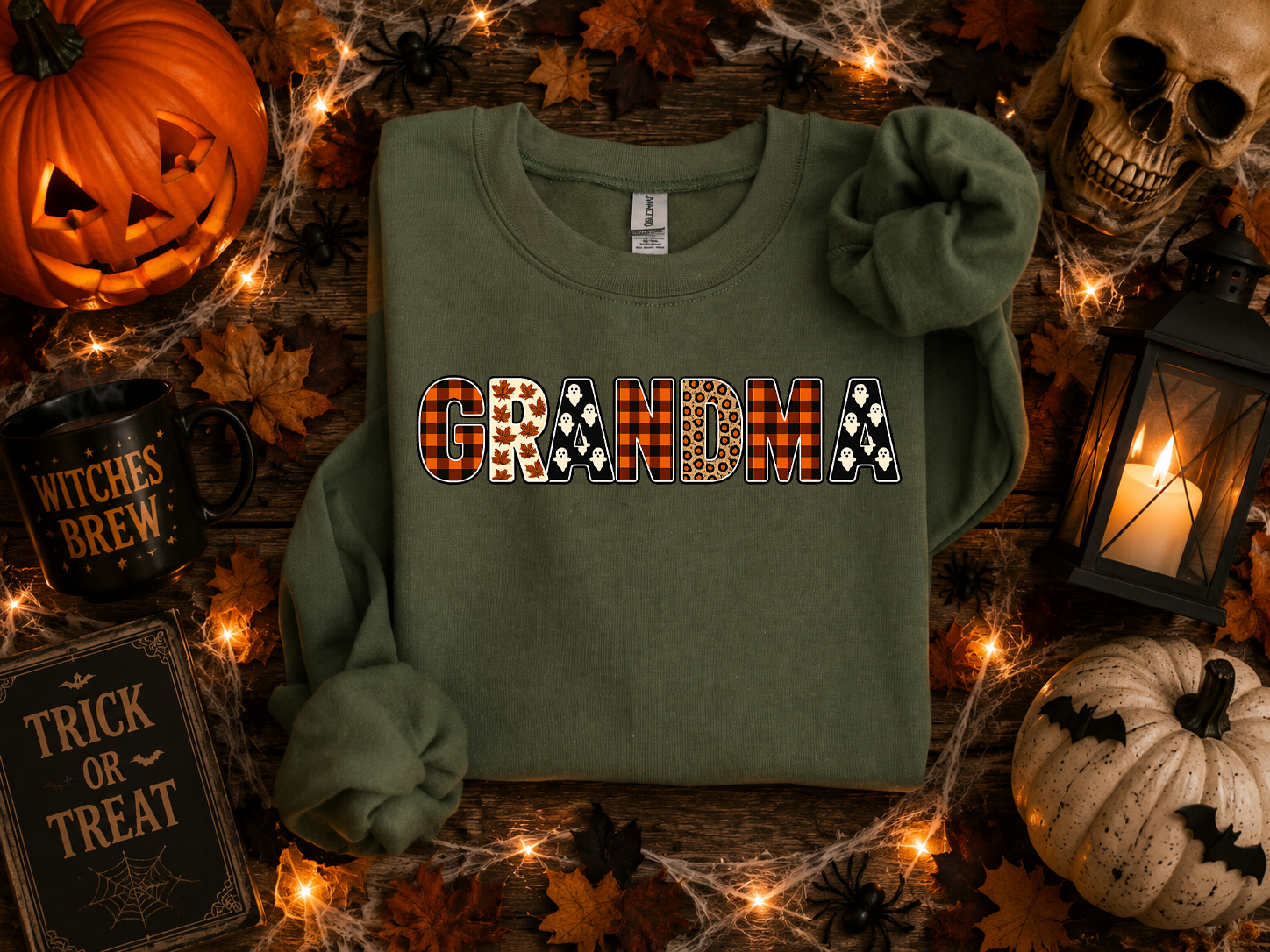 Gigi, Mimi, Aunt, Grandma, Nana, Halloween, Fall, Cute, Gildan Sweatshirt