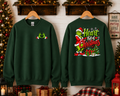 Heart Full of Christmas Grinch-Inspired Gildan Sweatshirt | Cute Holiday Crewneck | Christmas Graphic Sweatshirt