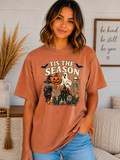 ’Tis the Season Halloween Comfort Colors T-Shirt – Spooky Ghost Skeleton Pumpkin Witchy Graphic Tee