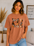 Cute Halloween Cats Comfort Colors T-Shirt – Spooky Witchy Cats, Pumpkins & Fall Graphic Tee