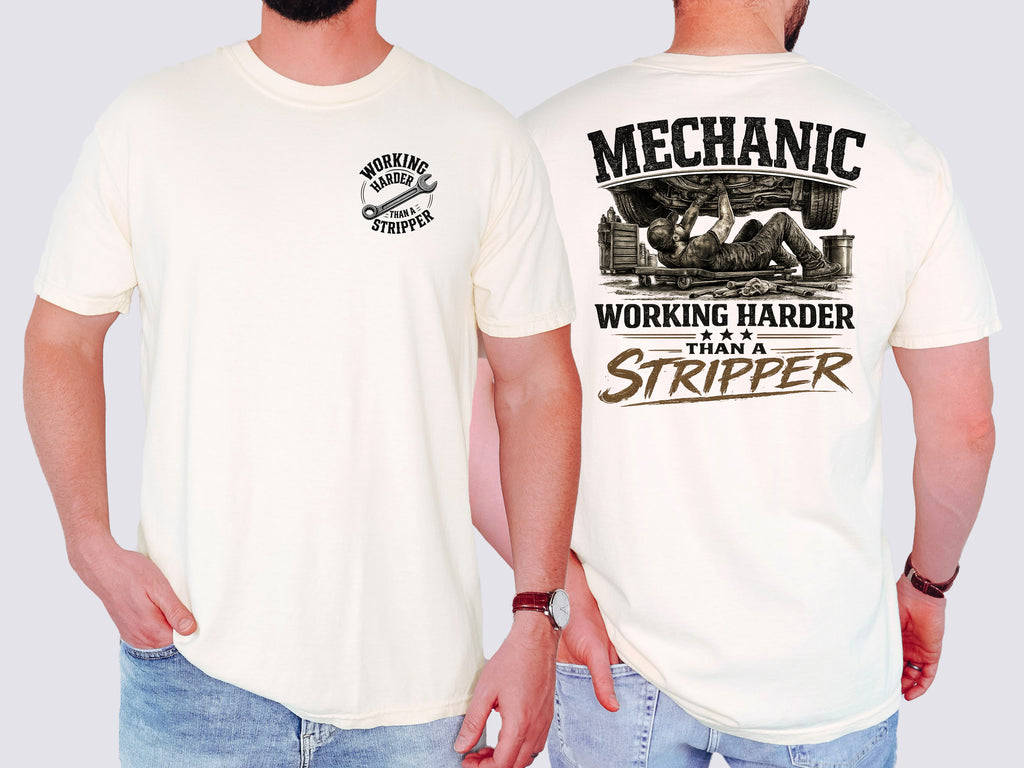 Mechanic, Working Harder Than, Funny, Mens, Comfort Colors Tshirt