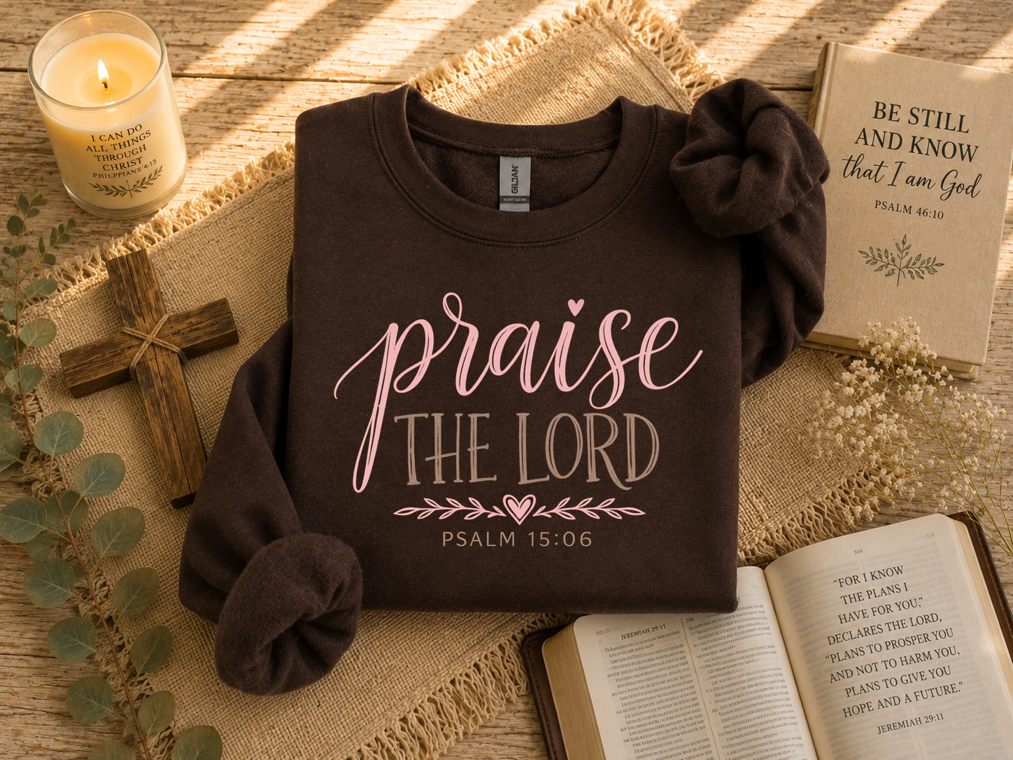 Praise The Lord, Jesus, Faith, Gildan Sweatshirt