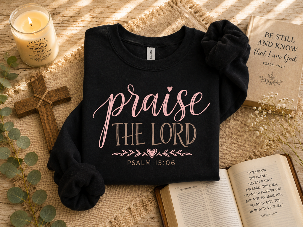 Praise The Lord, Jesus, Faith, Gildan Sweatshirt