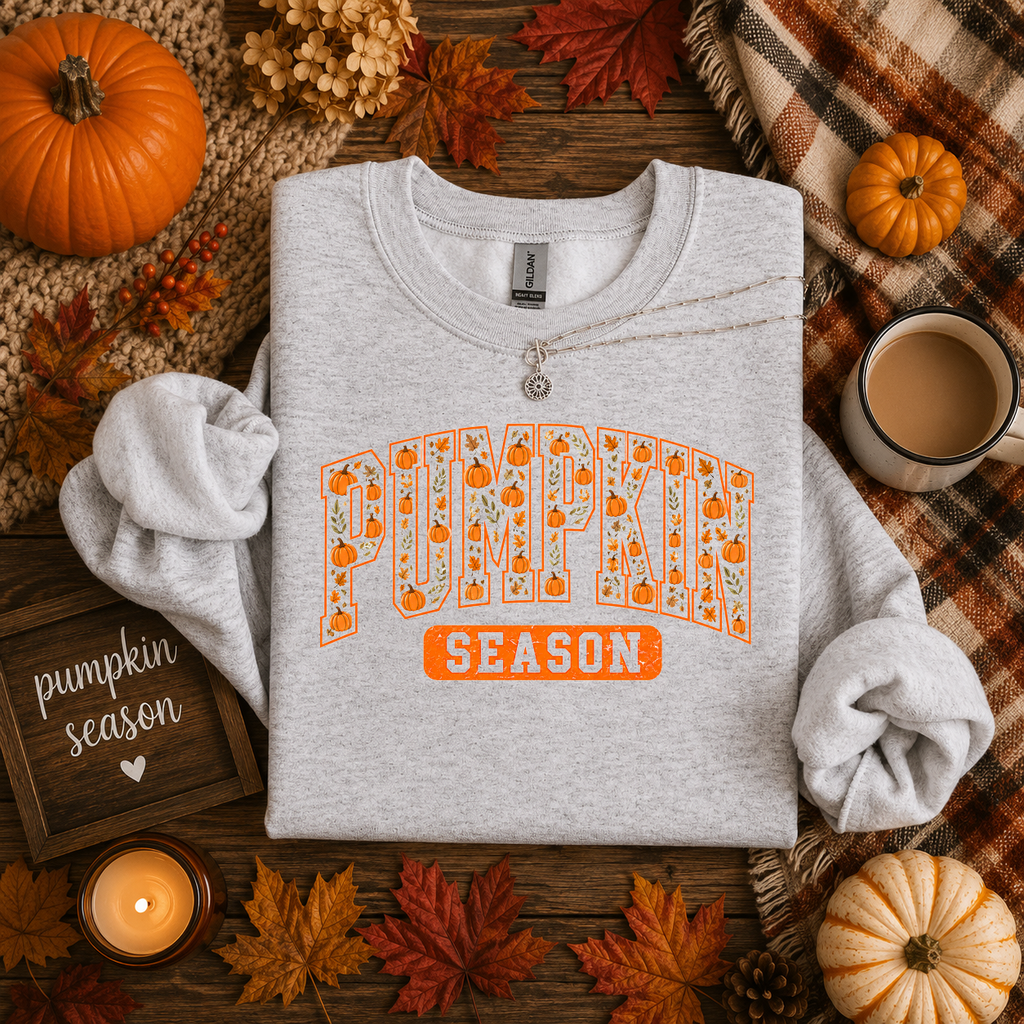 Pumpkin Season, Fall, Autumn, Gildan Sweatshirt