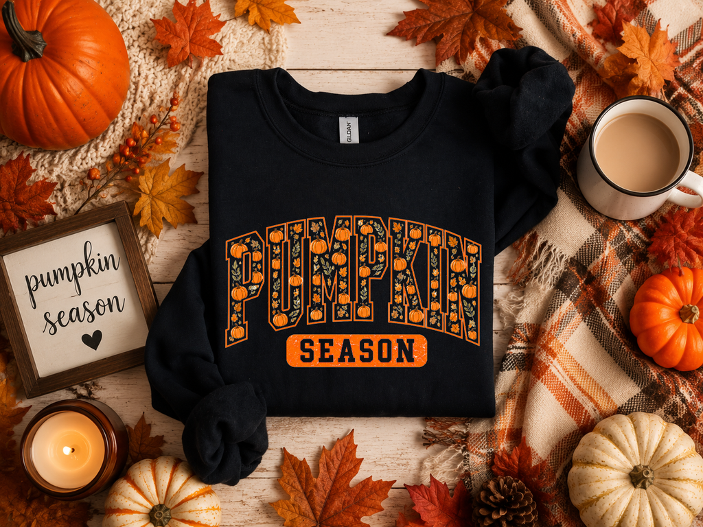 Pumpkin Season, Fall, Autumn, Gildan Sweatshirt