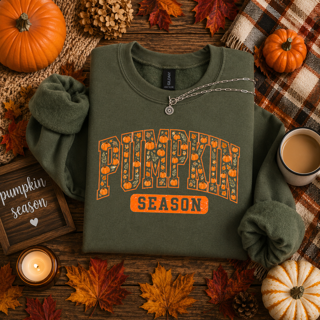 Pumpkin Season, Fall, Autumn, Gildan Sweatshirt
