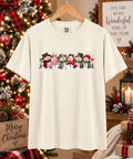 Cute Snowman Christmas Comfort Colors T-Shirt – Festive Snowman Family Holiday Graphic Tee – Cozy Christmas Shirt