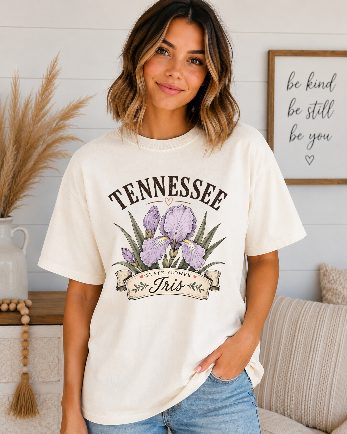 Comfort Colors State Flower T-Shirt | Choose From All 50 States | Vintage Floral Botanical Tee