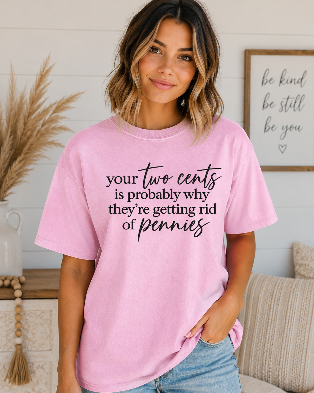 Your Two Cents Funny Comfort Colors T-Shirt | Sarcastic Penny Graphic Tee | Trendy Humor Shirt | Funny Women’s Graphic Tee